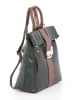 Anna Morellini Leder-Rucksack "Azaela" in Oliv/ Braun - (B)30 x (H)31 x (T)11 cm
