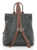 Anna Morellini Leder-Rucksack "Azaela" in Oliv/ Braun - (B)30 x (H)31 x (T)11 cm