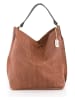 Anna Morellini Leren schoudertas "Sebastiana" bruin - (B)38 x (H)36 x (D)14 cm