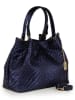 Anna Morellini Leren handtas "Eloisa" donkerblauw - (B)38 x (H)28 x (D)16 cm