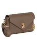 Anna Morellini Leder-Umhängetasche "Terina" in Taupe - (B)24 x (H)16 x (T)6,5 cm