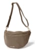 Anna Morellini Leder-Gürteltasche "Lolanda" in Taupe - (B)36 x (H)22 x (T)12 cm