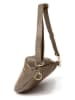 Anna Morellini Leder-Gürteltasche "Lolanda" in Taupe - (B)36 x (H)22 x (T)12 cm