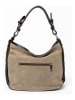 Anna Morellini Leder-Schultertasche "Forena" in Taupe/ Braun - (B)32 x (H)25 x (T)11 cm