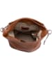 Mia Tomazzi Leder-Schultertasche "Sabaudia" in Braun - (B)26 x (H)28 x (T)12 cm