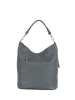 Mia Tomazzi Leder-Schultertasche "Sabaudia" in Grau - (B)26 x (H)28 x (T)12 cm