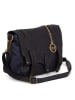 Mia Tomazzi Leder-Umhängetasche "Cinisello" in Dunkelblau - (B)24 x (H)22 x (T)11 cm