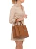 Mia Tomazzi Leren handtas "Argonne" bruin - (B)33 x (H)25 x (D)14 cm