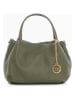 Mia Tomazzi Leder-Henkeltasche "Maggiore" in Oliv - (B)28 x (H)20 x (T)12 cm