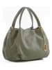 Mia Tomazzi Leder-Henkeltasche "Maggiore" in Oliv - (B)28 x (H)20 x (T)12 cm