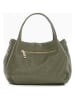 Mia Tomazzi Leder-Henkeltasche "Maggiore" in Oliv - (B)28 x (H)20 x (T)12 cm