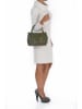 Mia Tomazzi Leder-Henkeltasche "Maggiore" in Oliv - (B)28 x (H)20 x (T)12 cm
