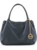 Mia Tomazzi Leder-Henkeltasche in Dunkelblau - (B)28 x (H)20 x (T)12 cm
