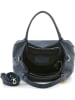 Mia Tomazzi Leder-Henkeltasche in Dunkelblau - (B)28 x (H)20 x (T)12 cm