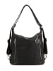 Mia Tomazzi Leder-Rucksack "Giulianova" in Schwarz - (B)28 x (H)29 x (T)12 cm