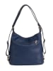 Mia Tomazzi Leder-Rucksack "Giulianova" in Dunkelblau - (B)28 x (H)29 x (T)12 cm