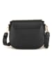 Mia Tomazzi Leren schoudertas "Carracci" zwart - (B)23 x (H)18 x (D)7,5 cm