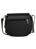 Mia Tomazzi Leder-Umhängetasche in Schwarz - (B)23 x (H)19 x (T)8 cm