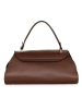 Mia Tomazzi Leder-Umhängetasche ''Bardelli'' in Braun - (B)33 x (H)15,5 x (T)15 cm