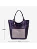 Mia Tomazzi Leren shopper "Barozzi" paars - (B)31 x (H)36 x (D)20 cm