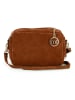 Mia Tomazzi Leder-Umhängetasche ''Vittadini'' in Braun - (B)23 x (H)16 x (T)11 cm