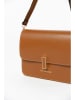 Lia Biassoni Leder-Schultertasche  in Hellbraun - (B)22 x (H)19 x (T)7 cm