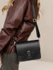 Lia Biassoni Leder-Umhängetasche "Disueri" in Schwarz - (B)22 x (H)19 x (T)7 cm