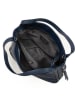 Lucca Baldi Leder-Schultertasche "Fiesole" in Dunkelblau - (B)34 x (H)29 x (T)15 cm