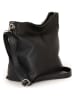Lucca Baldi Leren schoudertas "Trapani" zwart - (B)33 x (H)25 x (D)14 cm