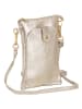 Anna Morellini Leder-Umhängetasche "Erica" in Gold - (B)14 x (H)21 x (T)1 cm