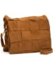 Mia Tomazzi Leder-Umhängetasche "Empoli" in Cognac - (B)23 x (H)17 x (T)5 cm