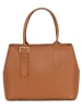 Mia Tomazzi Leder-Henkeltasche in Camel - (B)31 x (H)24 x (T)11 cm