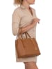 Mia Tomazzi Leder-Henkeltasche in Camel - (B)31 x (H)24 x (T)11 cm