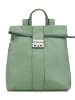 Lia Biassoni Leder-Rucksack in Hellgrün - (B)34 x (H)41 x (T)12 cm