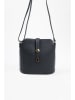 Lia Biassoni Leder-Umhängetasche in Schwarz - (B)24 x (H)22 x (T)10 cm
