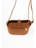 Lia Biassoni Skórzana torebka w kolorze jasnobrązowym - 24 x 22 x 10 cm