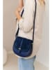 Lia Biassoni Leder-Umhängetasche in Dunkelblau - (B)23 x (H)20 x (T)6 cm