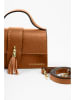 Lia Biassoni Leder-Henkeltasche in Hellbraun - (B)20 x (H)13 x (T)6 cm