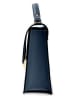 Lia Biassoni Leder-Henkeltasche "Melacce" in Dunkelblau - (B)27 x (H)24 x (T)8 cm