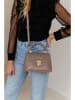 Lia Biassoni Leder-Henkeltasche in Taupe - (B)23 x (H)16 x (T)12 cm