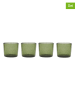 OYOY living design 4er-Set: Gläser "Kuki" in Grün - (H)7,5 x  Ø 8,5 cm