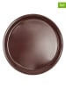OYOY 2er-Set: Speiseteller "Yuka" in Braun - Ø 27 cm