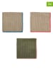 OYOY living design 3-delige set: vaatdoeken kaki/beige - (L)30 x (B)30 cm