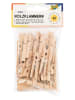folia PAPER Houten knijpers naturel - 48 stuks