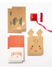 folia PAPER Papiertüten-Bastelset "Santa & Deer" in Beige/ Rot