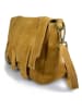 ORE10 Leder-Umhängetasche "Sim" in Hellbraun - (B)30 x (H)21 x (T)8 cm