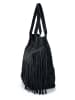 ORE10 Leder-Schultertasche "Rabar" in Schwarz - (B)36 x (H)45 x (T)19 cm