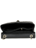 ORE10 Leder-Schultertasche "Edalea" in Schwarz - (B)27 x (H)18 x (T)12 cm