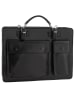 ORE10 Leder-Businesstasche "Bologna" in Schwarz - (B)38 x (H)29 x (T)11 cm