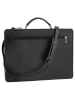 ORE10 Leren businesstas "Bologna" zwart - (B)38 x (H)29 x (D)11 cm